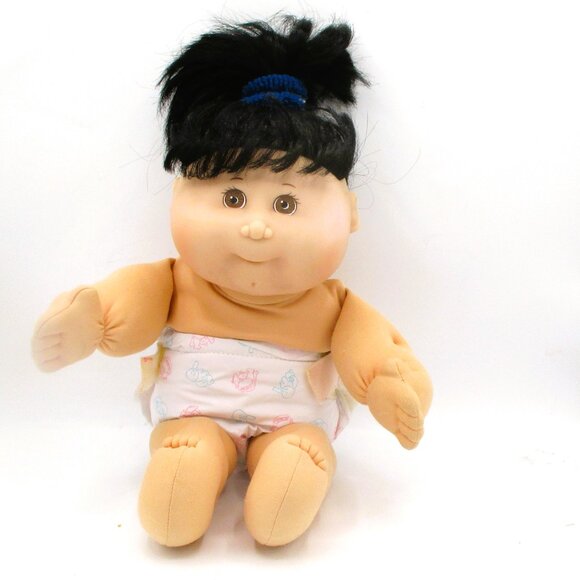 CPK Mattels First Edition 1995 Girl Black Hair 15” brown Eyes Outfit Shoes - Picture 13 of 13